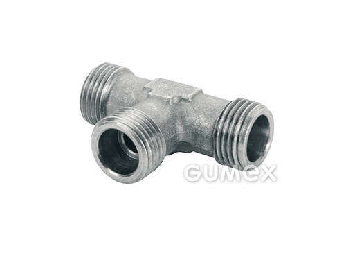 Hochdruck-Verschraubung, T-Stück, 3x Außengewinde M14x1,5, schwere Reihe, Stahl, 